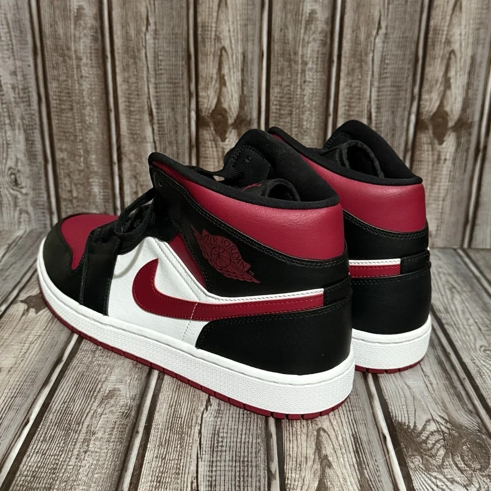 Air‎ Jordan 1 Mid Noble Red Men's Size 11.5 (554724-066)